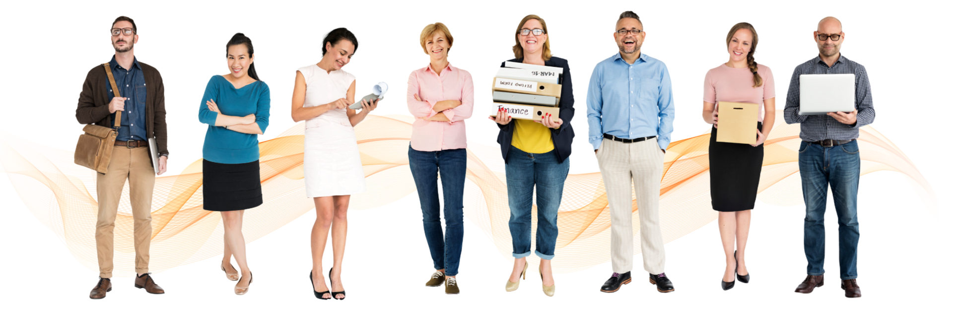 Verschiedene Berufstätige, die an einem Coaching für verschiedene Branchen teilnehmen